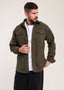 Mens Overshirt Khaki Shacket - Casual Shirt - Lucca Menswear UK