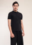 Mens Polo Shirt Black - Luxury Fitted Polo T Shirt - Lucca Menswear Collection UK