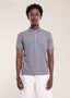 Mens Zip Neck Polo T Shirt Grey - Mens T Shirt - Lucca Menswear UK