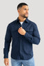 Men's Blue Premium Overshirt - Lucca Menswear