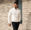 Men's Cream Zip Neck Jumper - Lucca Menswear