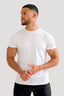 Men's White Muscle Fit Cotton T-Shirt - Lucca Menswear