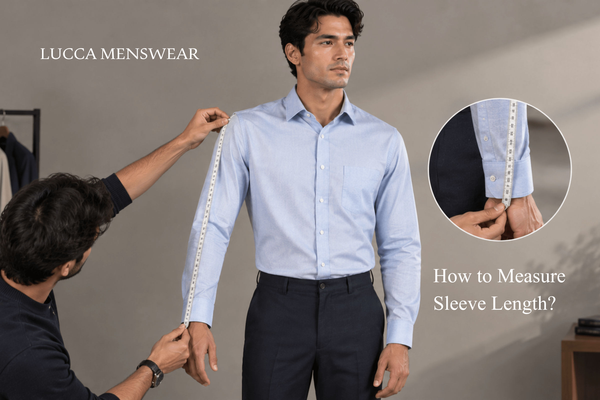 How to Measure Sleeve Length for Men's Business Shirts? - Lucca Menswear
