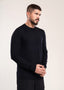 Mens Crew Neck Sweater Black Knitwear Menswear Sweater