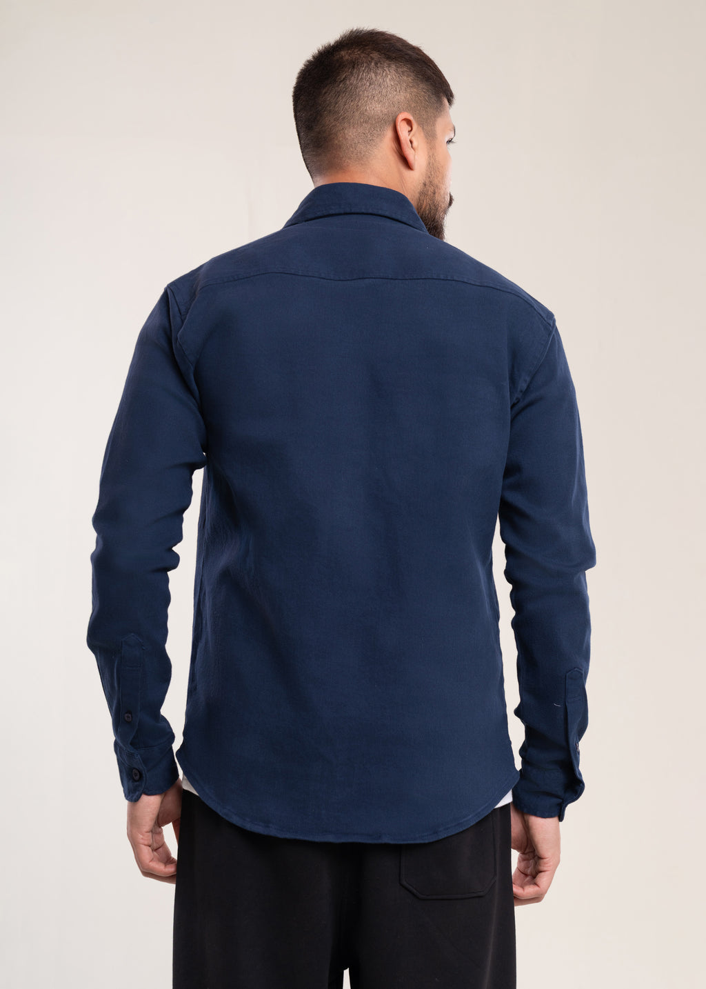 Mens Overshirt Blue - Casual Shirt - Lucca Mens Clothing UK