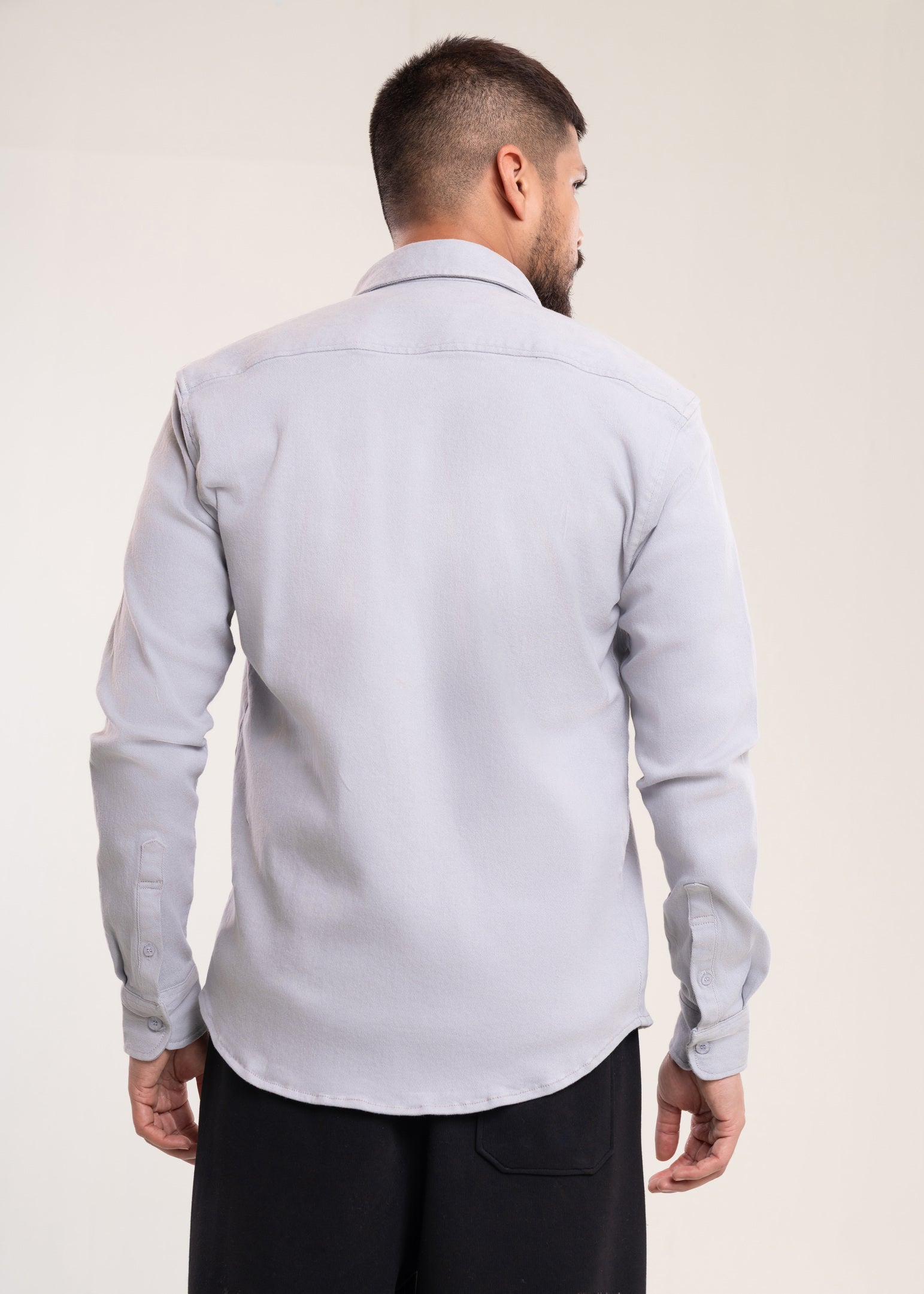 Mens Overshirts Grey - Casual Shirt - Lucca Mens Clothing UK