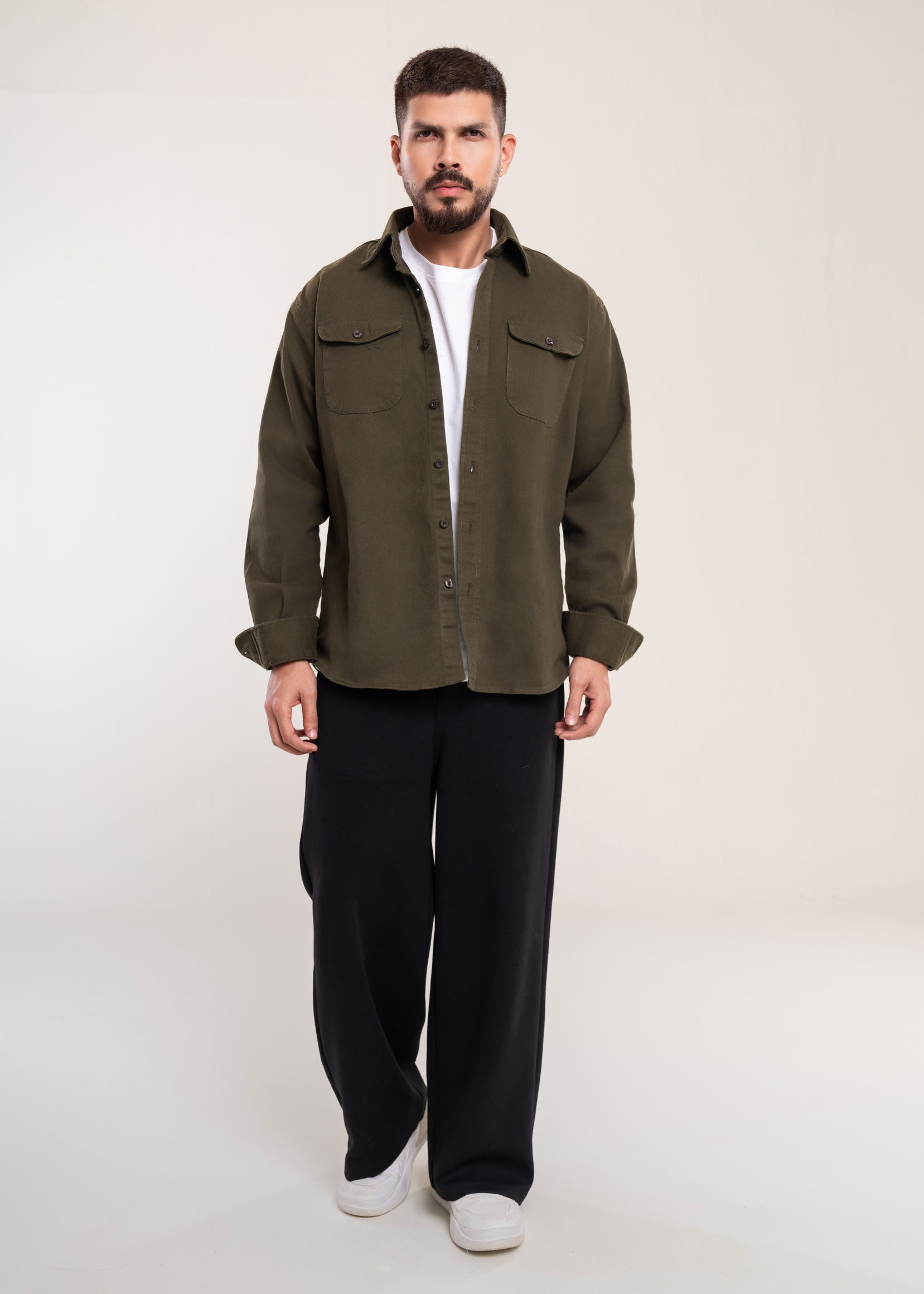 Men's Khaki Premium Overshirt Secondary image