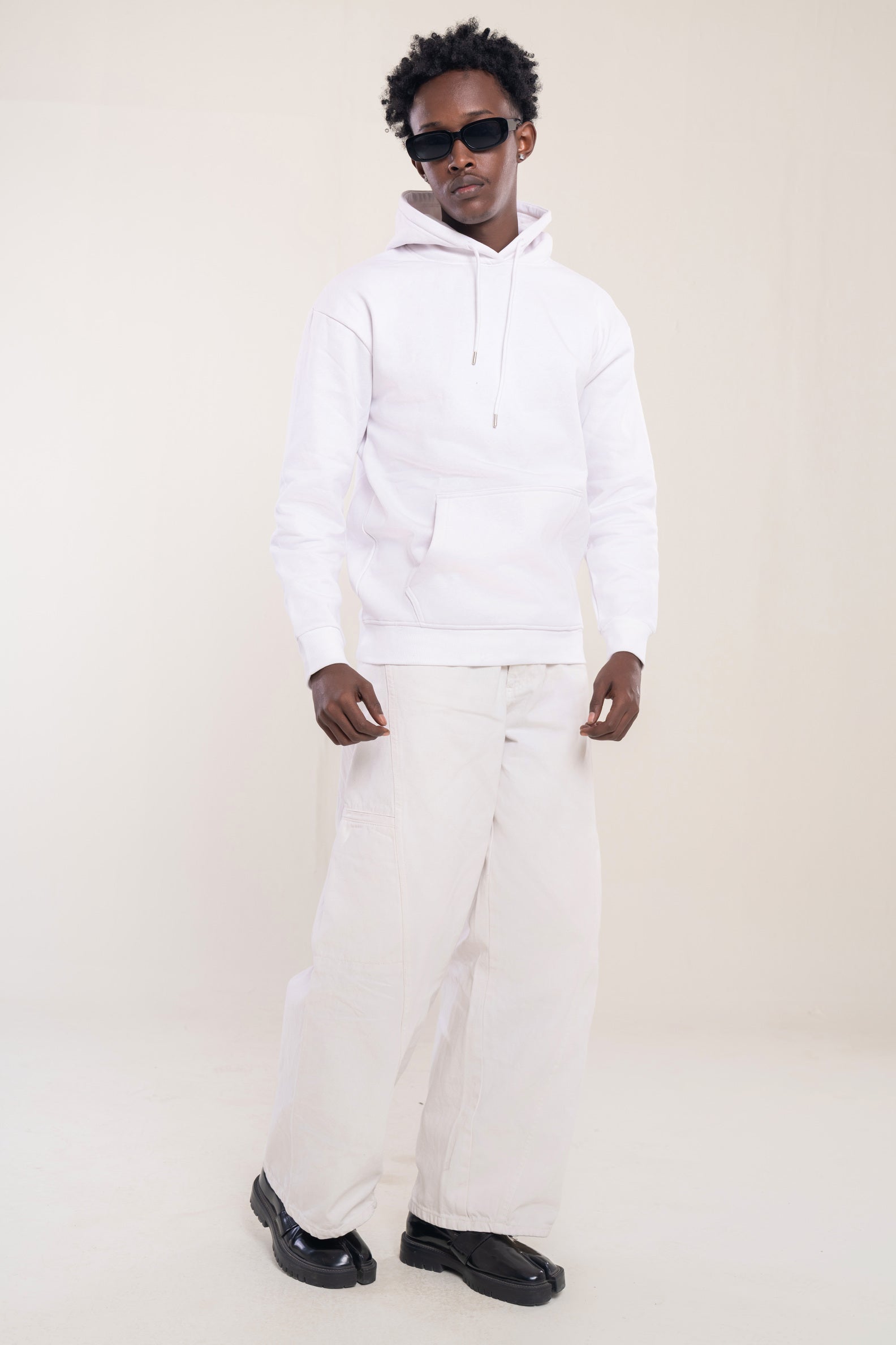 Men's Oversized Hoodie In White Secondary image