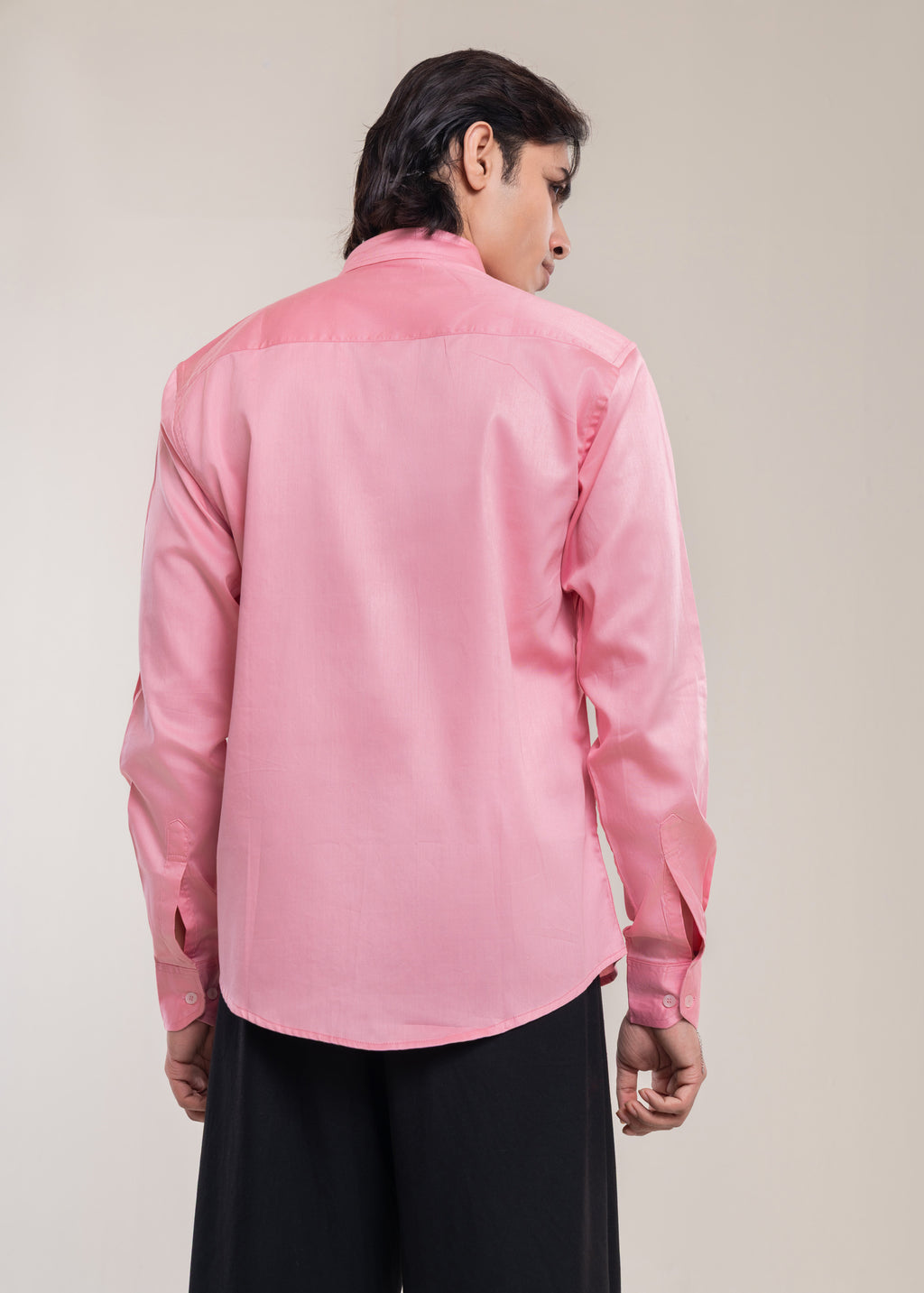 Mens Shirts Pink Back - Casual Shirt - Lucca Menswear Shirt Collection UK