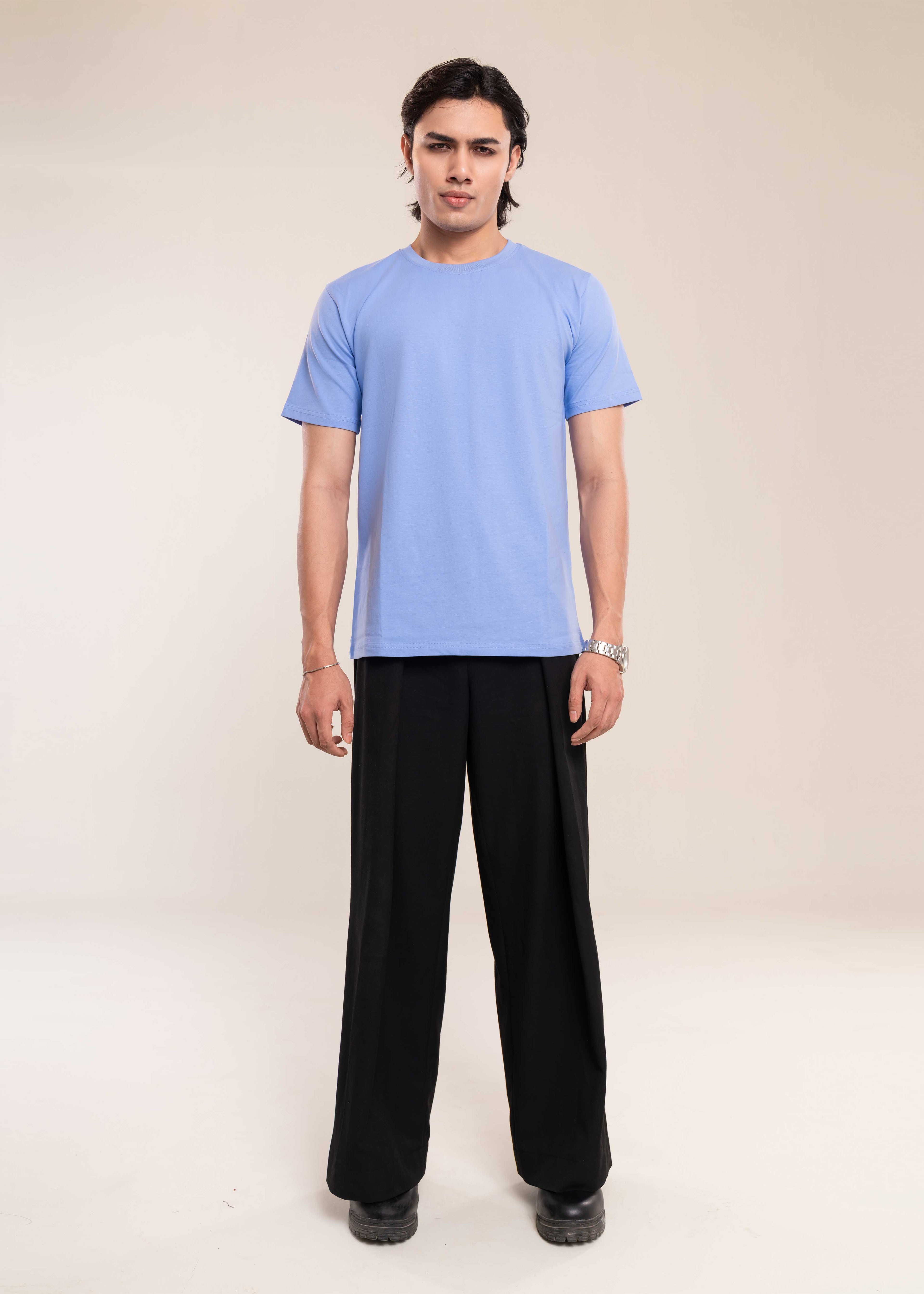 Mens T Shirts Blue - Lucca Menswear UK