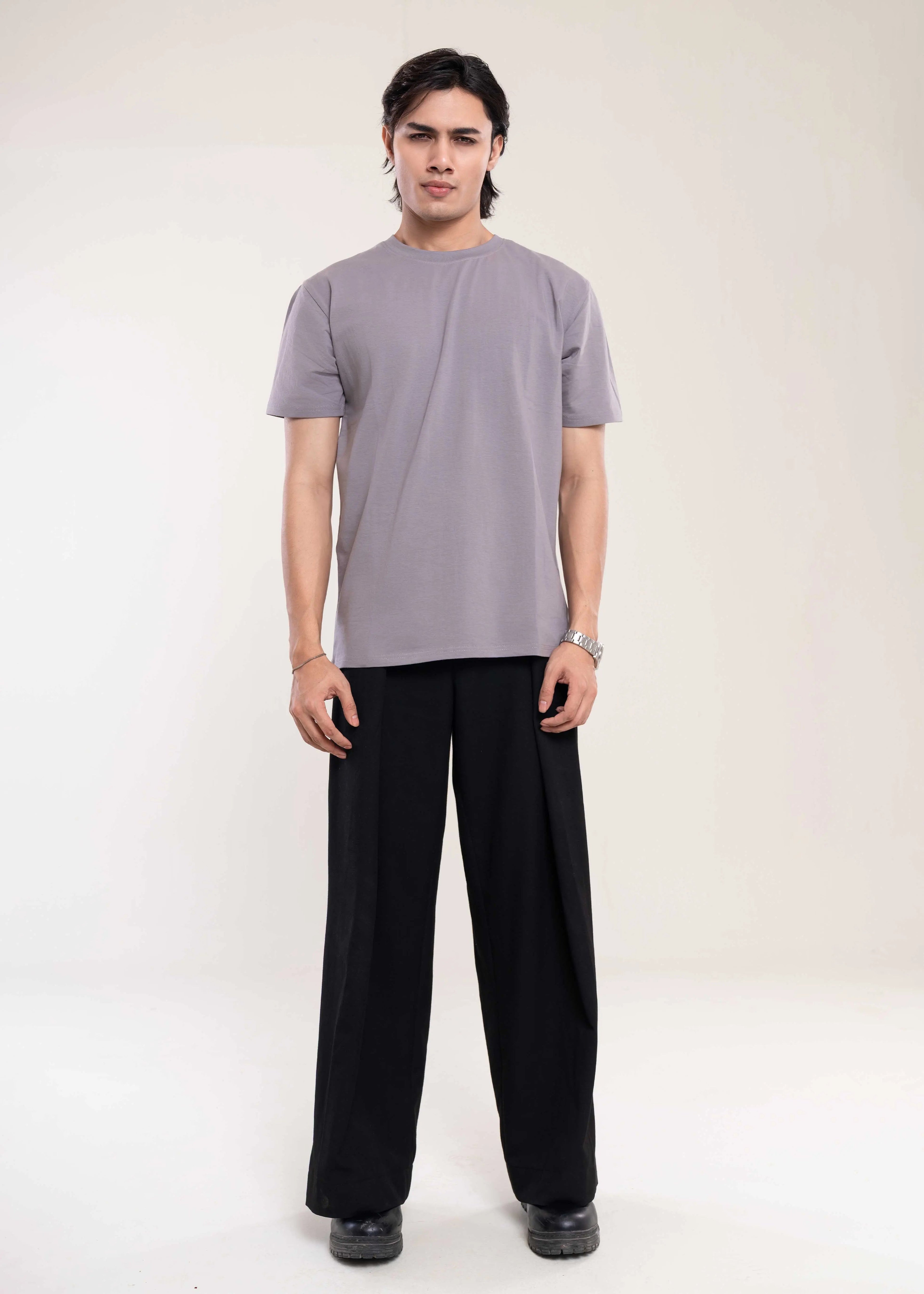 Mens T Shirts Grey - Casual T Shirts - Lucca Menswear T Shirts Collection UK
