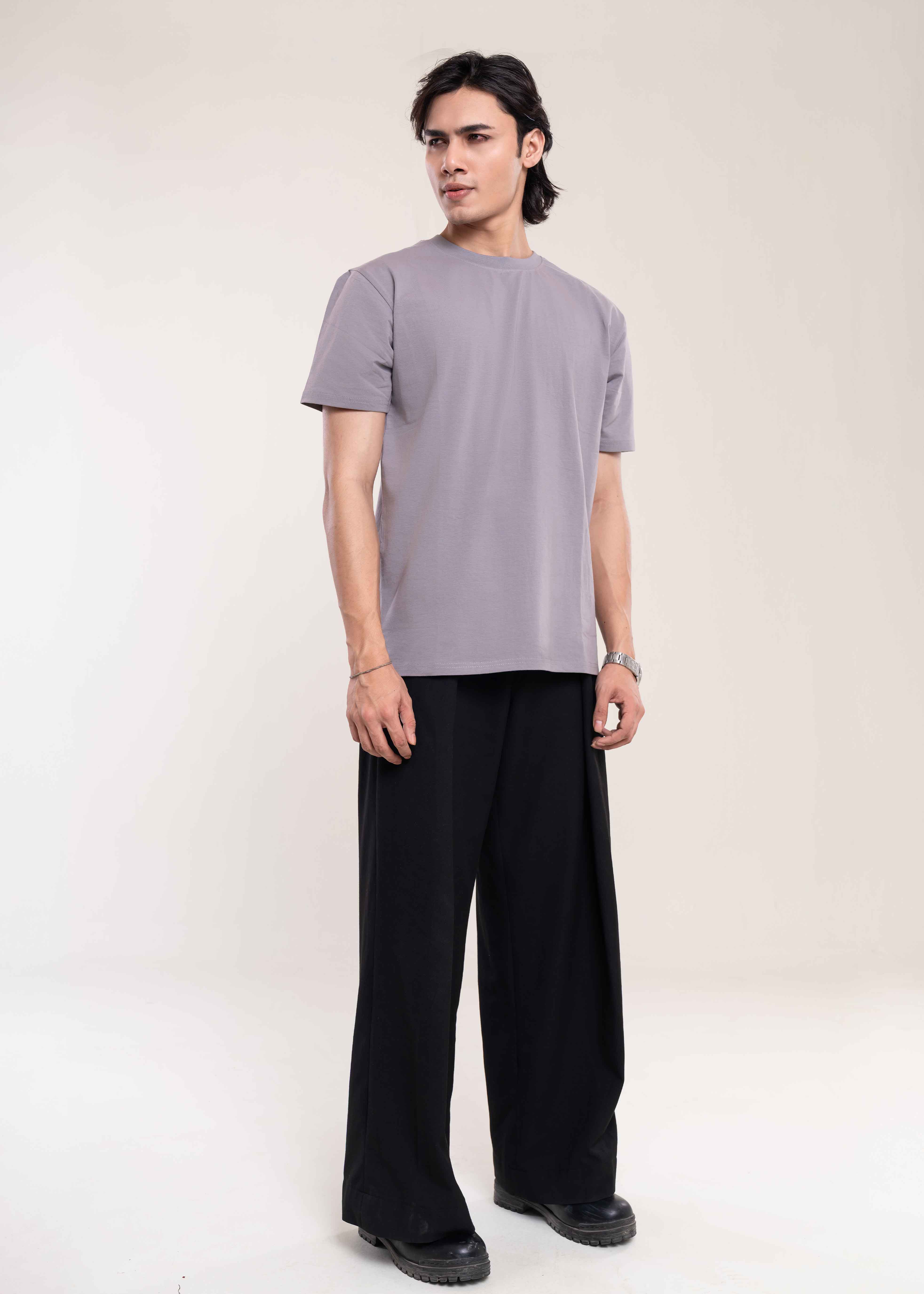 Muscle Fit Rich Cotton Grey T-Shirt Secondary image