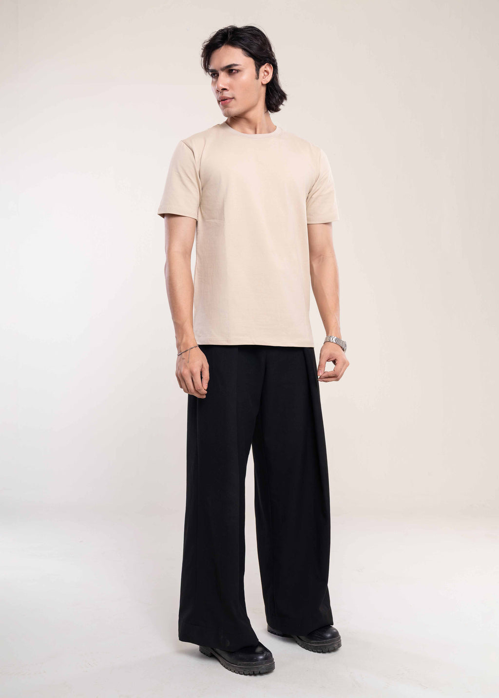 Mens T Shirts Stone - Lucca Menswear T Shirts Collection UK