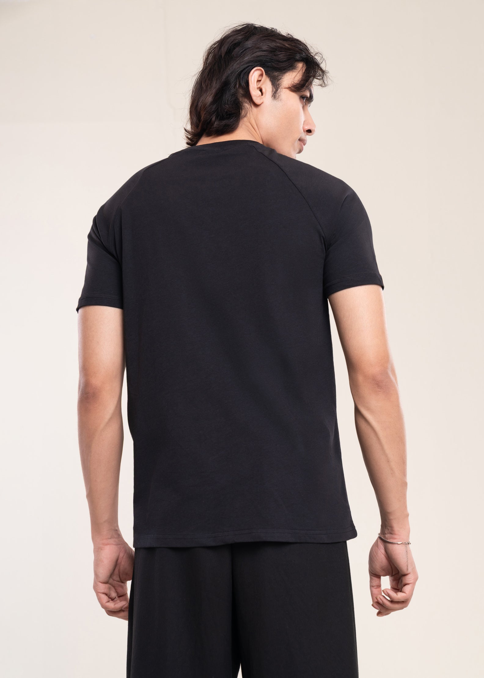 Muscle Fit Gym And Training Black Activewear Mens T Shirt Back