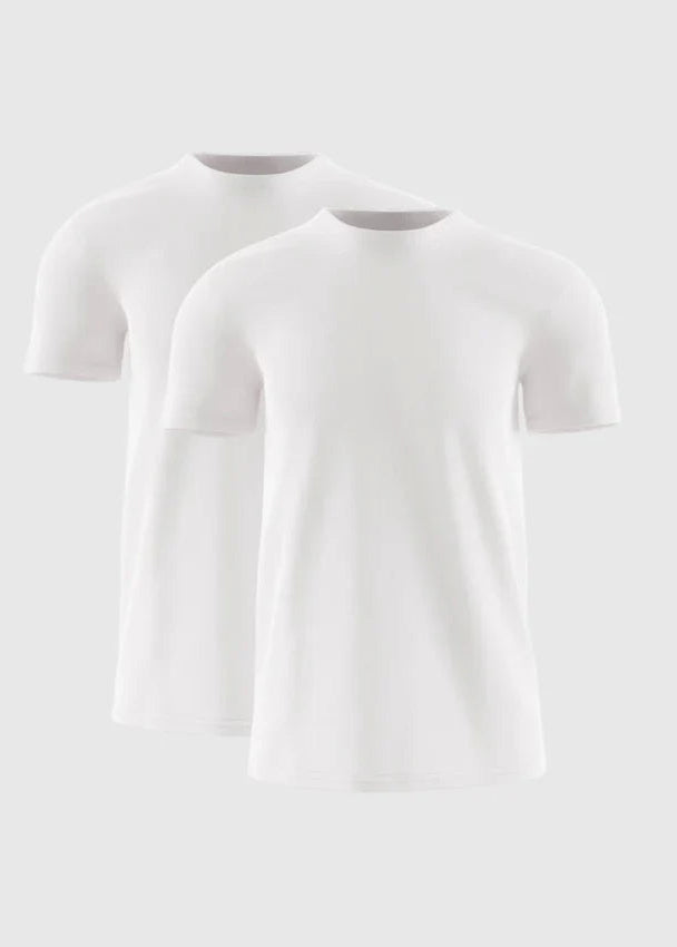 Pack Of 2 Men's Muscle Fit White T-Shirt