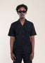 Men's Black Linen Shirt - Lucca Menswear
