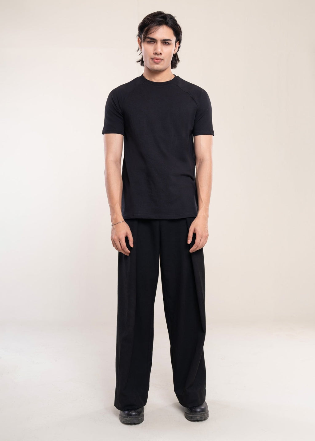 Men's Black Muscle Fit Training T-Shirt - Lucca Menswear