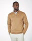 Men's Bronze Zip Neck Jumper - Lucca Menswear