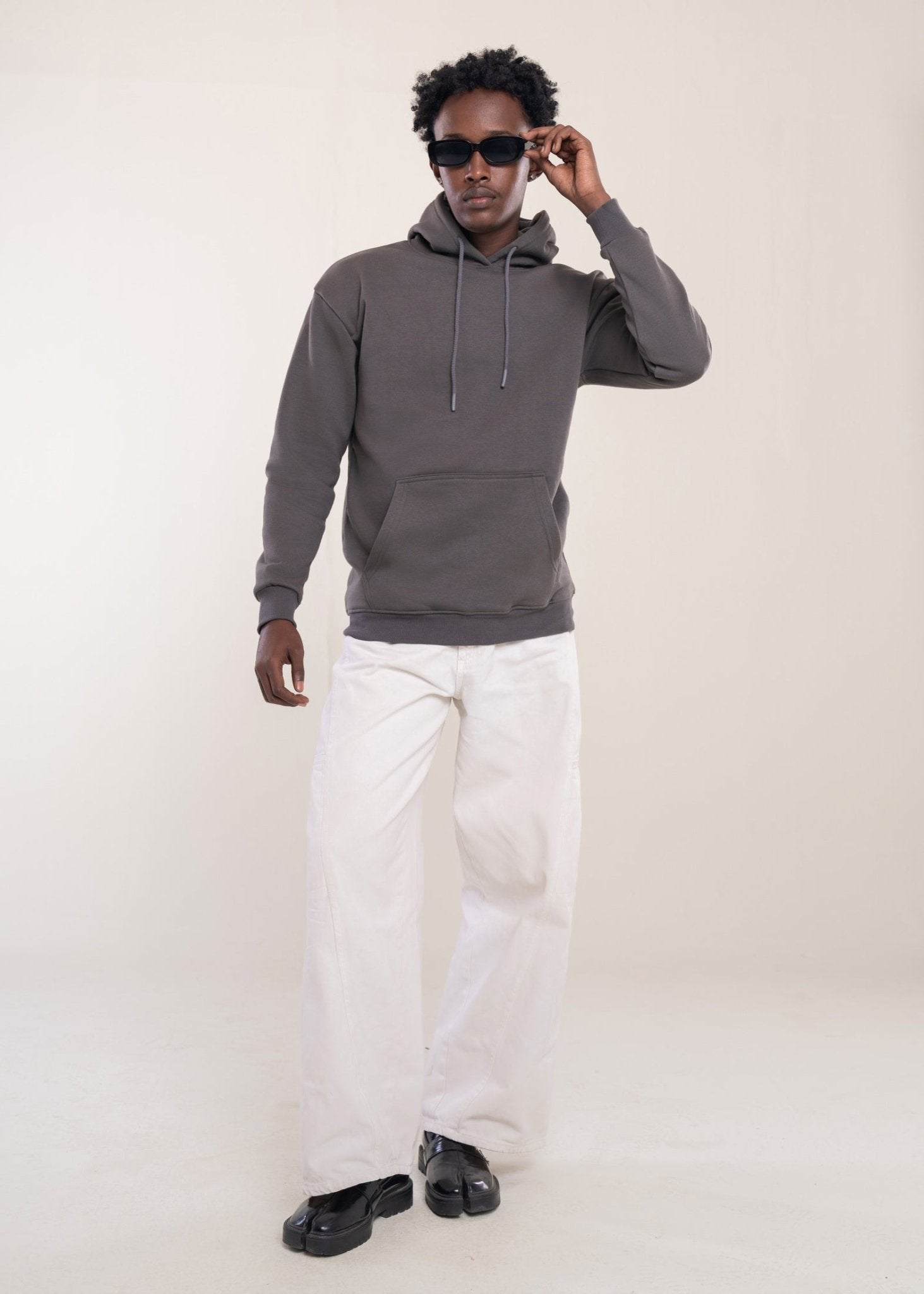 Men's Grey Cotton Hoodie Secondary image