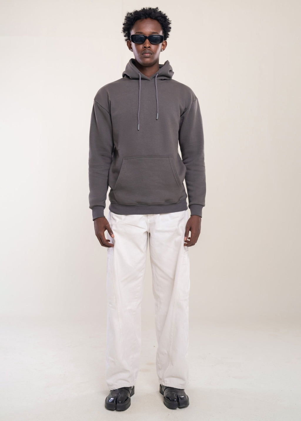 Men's Grey Cotton Hoodie - Lucca Menswear
