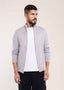 Men's Grey Full Zip Jumper - Lucca Menswear
