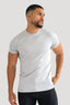Men's Grey Muscle Fit Crew Neck T-Shirt - Lucca Menswear