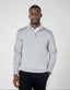 Men's Grey Zip Neck Jumper - Lucca Menswear