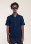 Men's Navy Linen Shirt - Lucca Menswear