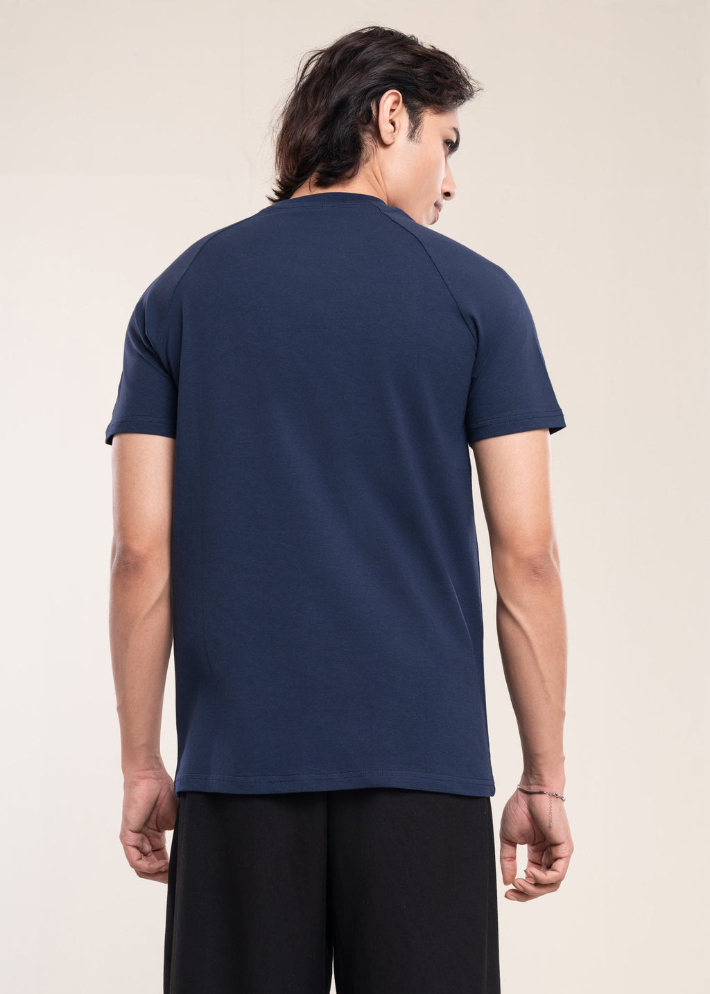 Men's Navy Muscle Fit Training T-Shirt - Lucca Menswear