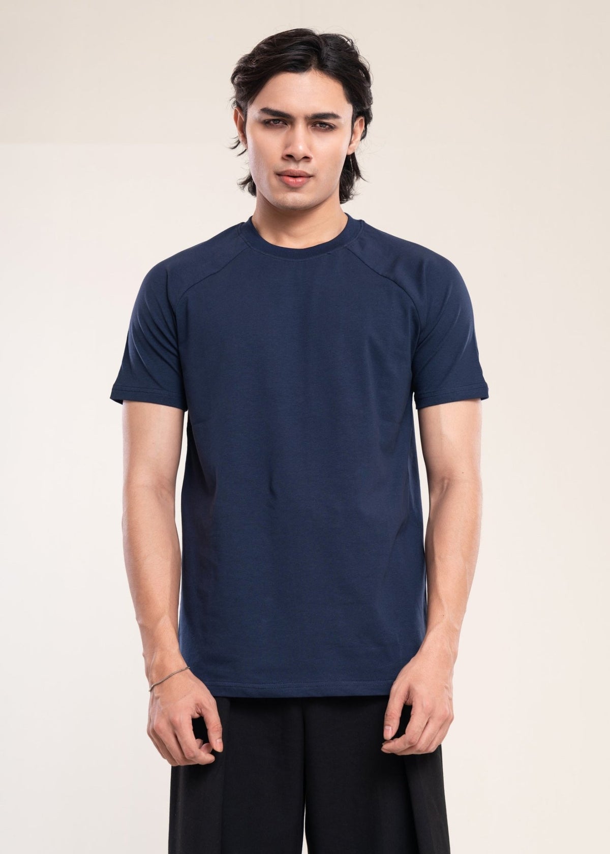 Men's Navy Muscle Fit Training T-Shirt - Lucca Menswear