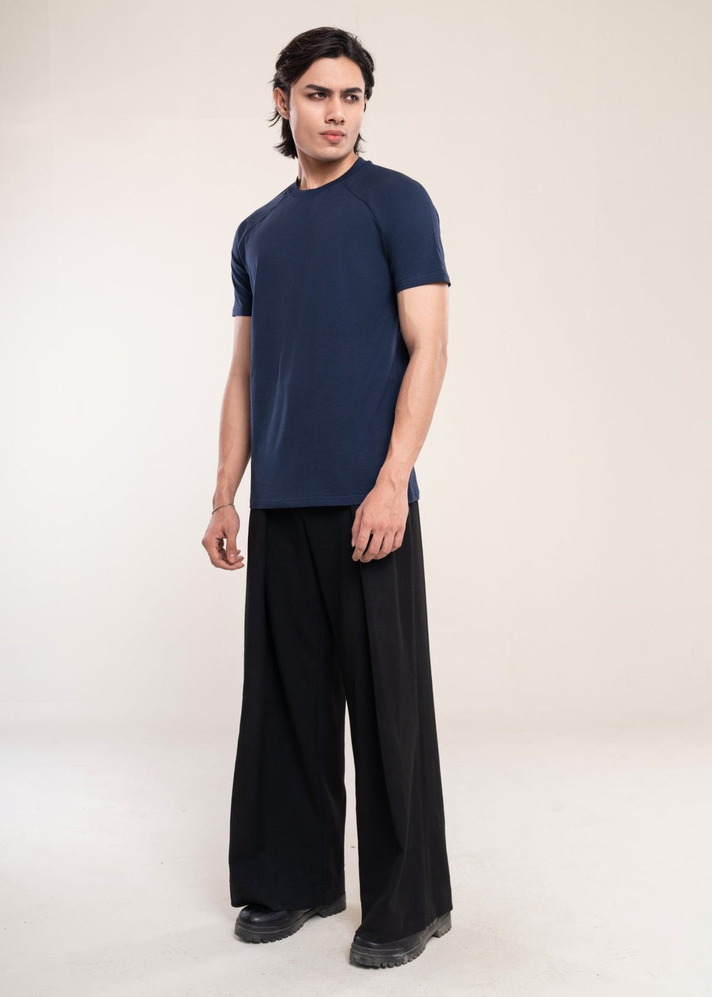Men's Navy Muscle Fit Training T-Shirt - Lucca Menswear