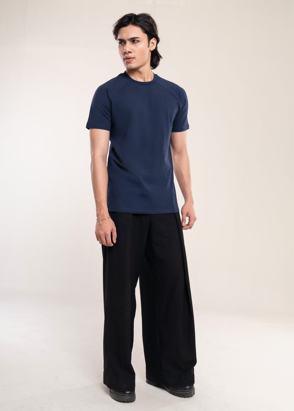 Men's Navy Muscle Fit Training T-Shirt - Lucca Menswear