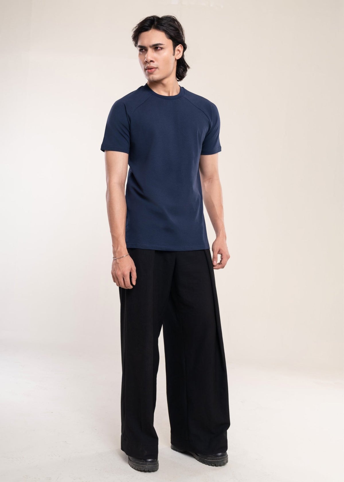 Men's Navy Muscle Fit Training T-Shirt - Lucca Menswear
