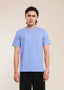 Muscle Fit Rich Cotton Blue T-Shirt - Lucca Menswear